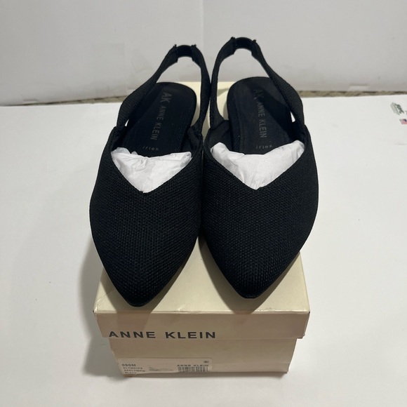 Anne Klein Olympia Black Flat Shoes Size 9 - Picture 2 of 9